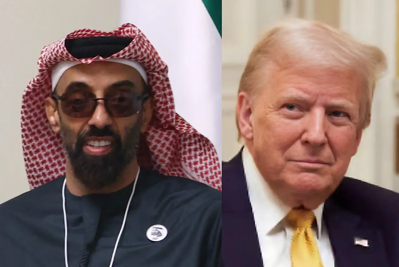 Trump elnök és Tahnoon sejk.webp