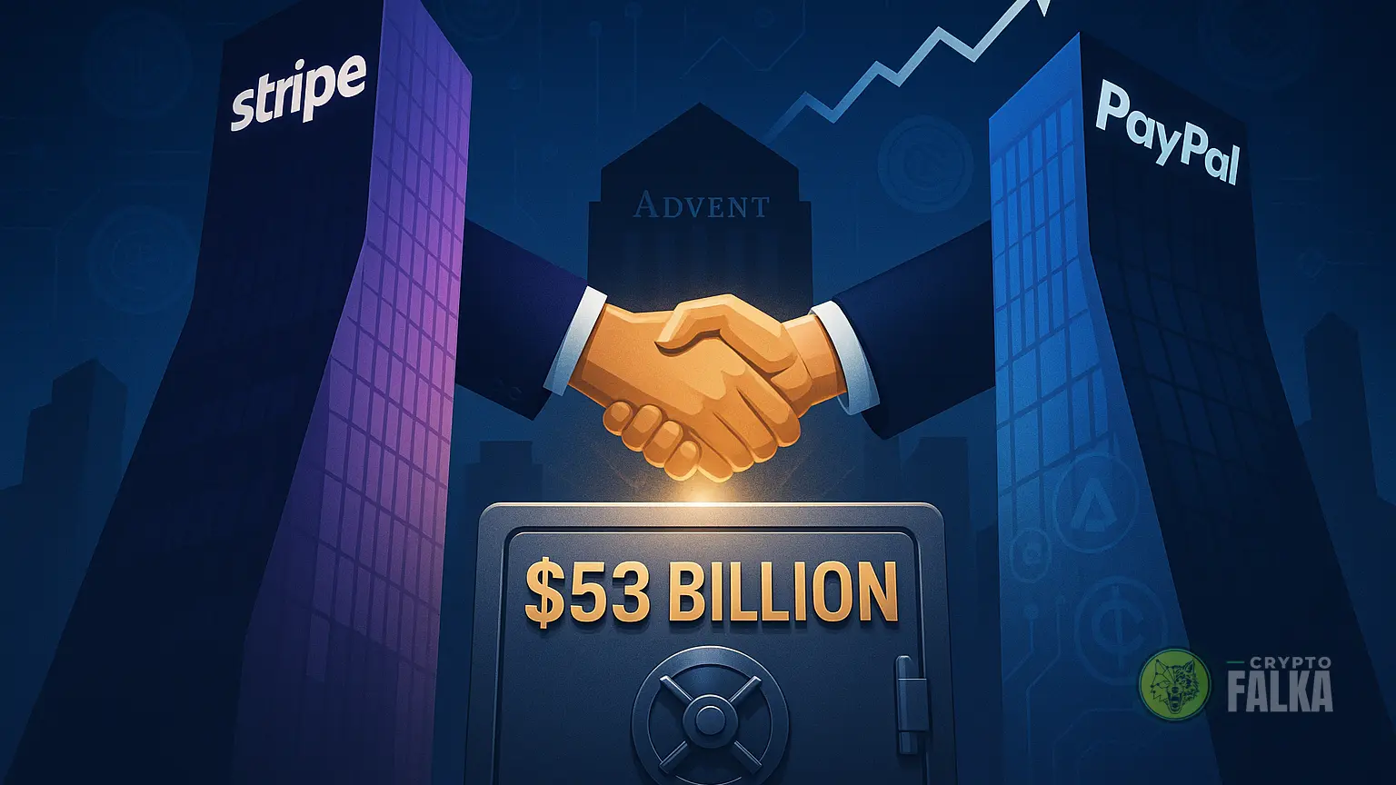A Stripe és az Advent 53 milliárd dollárért vennék meg a PayPalt