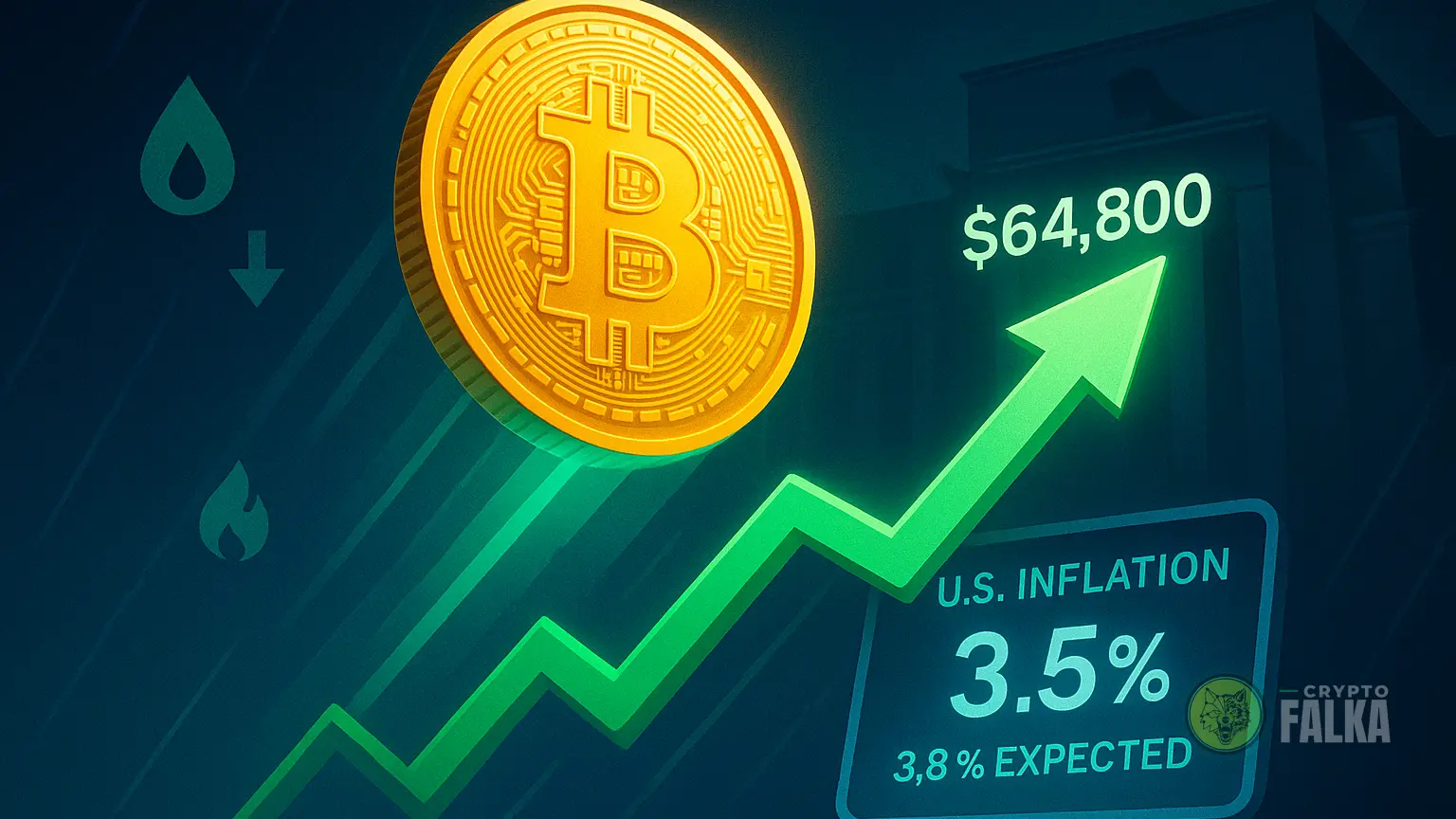 A Bitcoin 64 ezer dollár fölé ugrott az amerikai inflációs adat után
