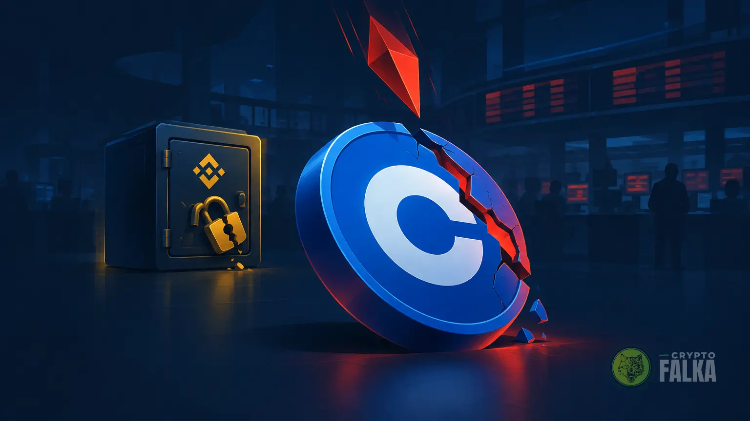 A Coinbase részvénye több mint 13%-ot esett a Binance feltörése után