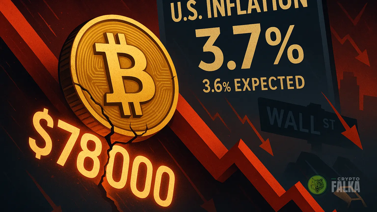 Az amerikai infláció 78 000 dollár alá vitte a Bitcoin árfolyamát