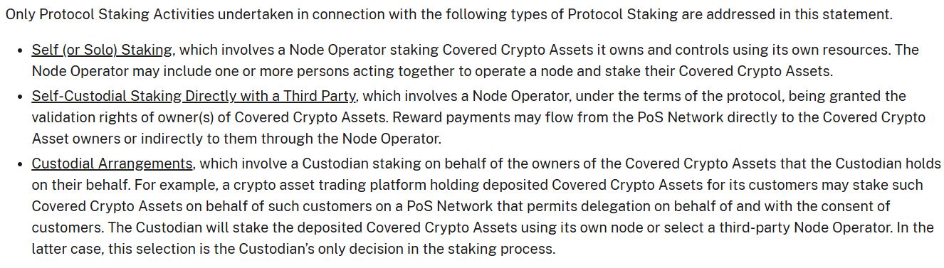 A SEC kimondta: a staking nem tartozik az értékpapír-törvények hatálya alá | Crpytofalka