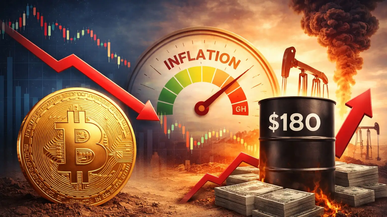 Olajár sokk fenyegetheti a Bitcoin lendületét Olajár sokk fenyegetheti a Bitcoin lendületét