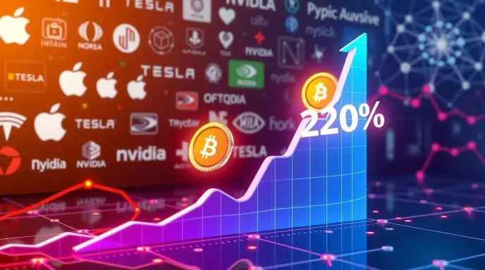 220% növekedés a tokenizált részvények piacán mindössze egy hónap alatt