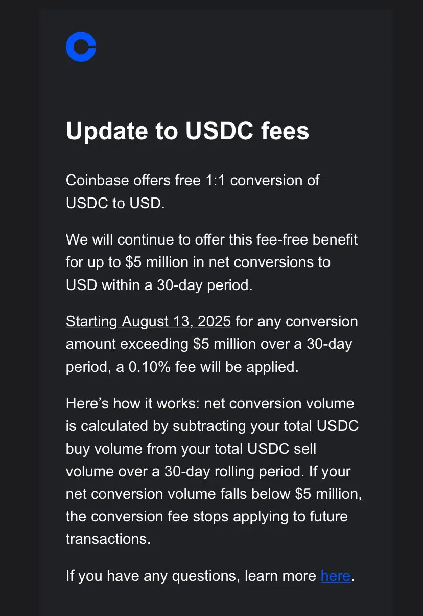 USDC fees