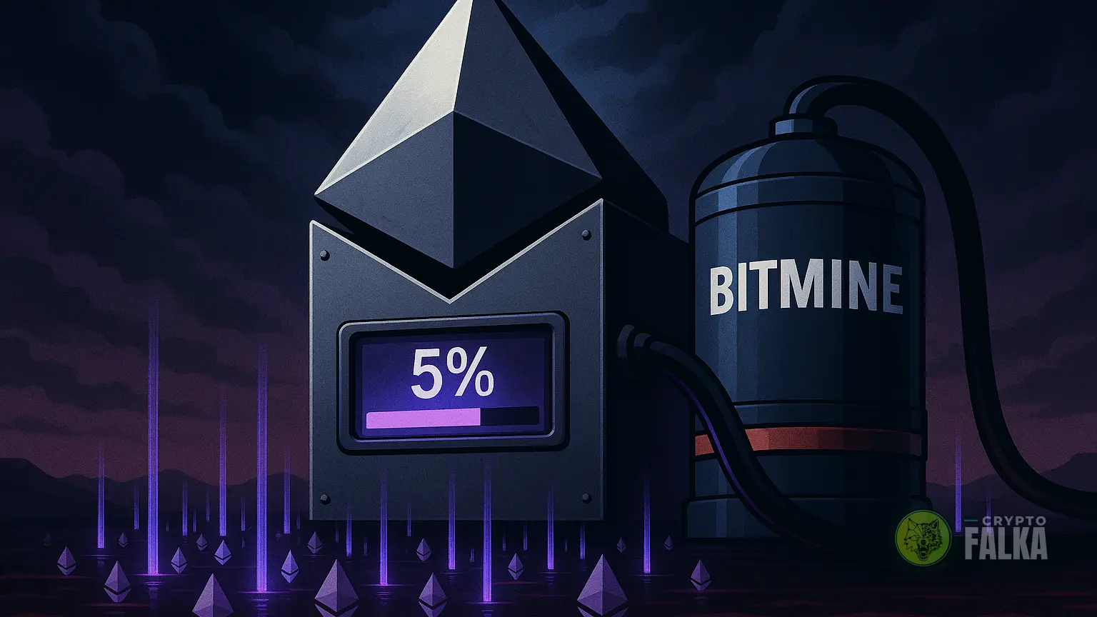 A Bitmine az Ethereum kínálatának mintegy 4,8%-át birtokolja