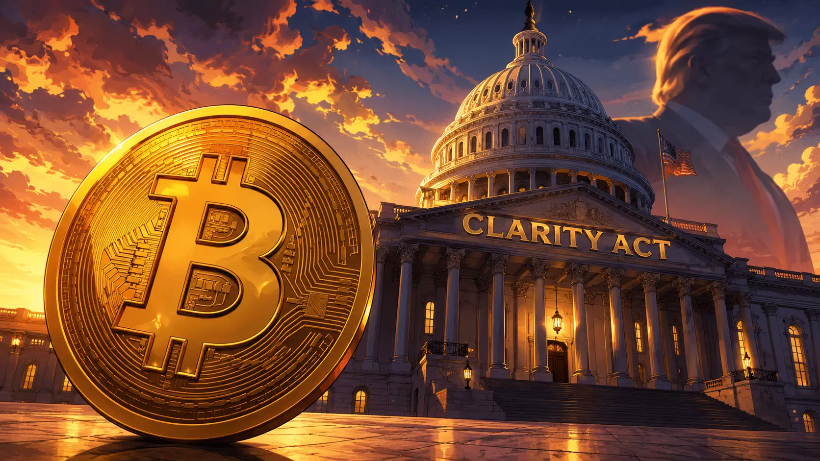 A CLARITY Act berobbantotta, Trump lehűtötte a Bitcoin piacát