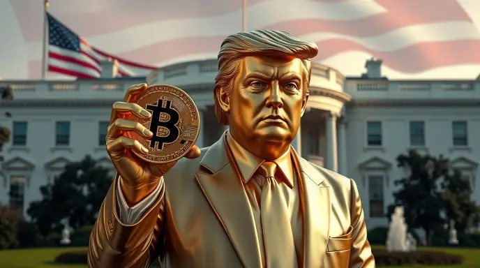 Gigantikus Trump–Bitcoin szobrot állítottak Washingtonban