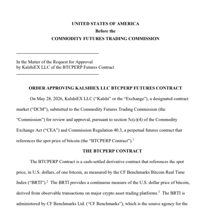 CFTC jóváhagyási értesítés a BTC perpetuals kereskedésére a Kalshiban
